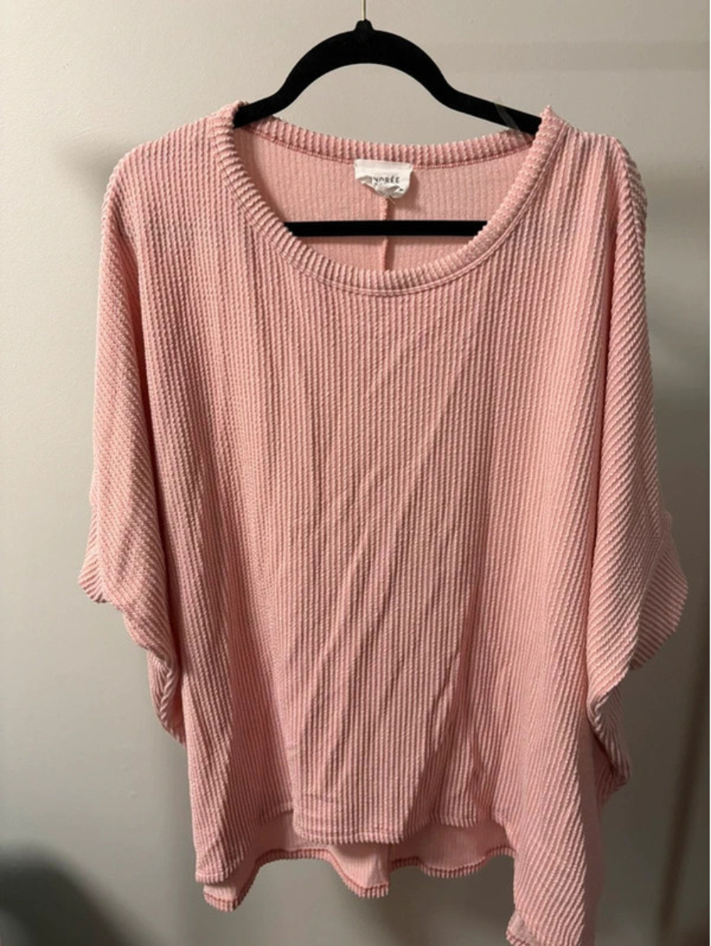 Andree by Unit Pink waffle knit top - Medium